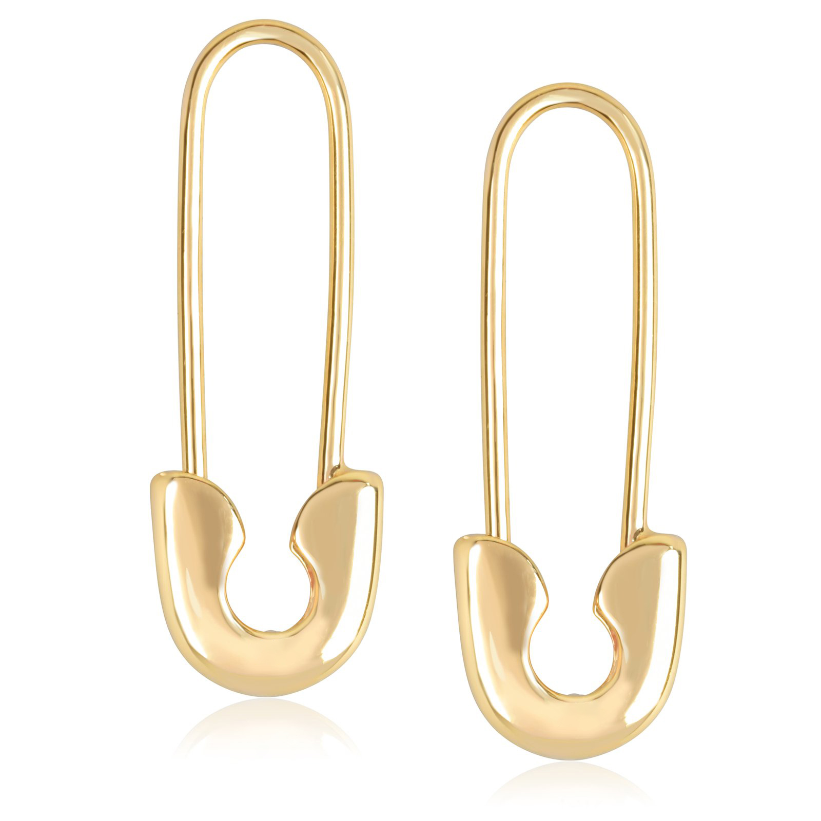 Gold Safety Pin Earring (Single)